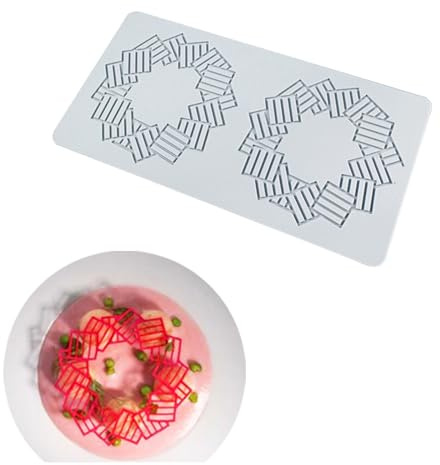 Patrón de rama de hoja simple para cordones, fondants en relieve, decoraciones horneadas, moldes para tartas, fondants, moldes de silicona, fáciles de usar