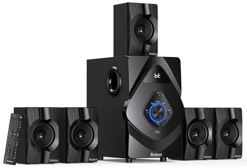 Bobtot Sistema Home Theater Altoparlanti Satellitari Posteriori Wireless 800W 6.5 Subwoofer 5.1/2.1 Canali Surround Sound Systems con HDMI ARC Optical Bluetooth Input