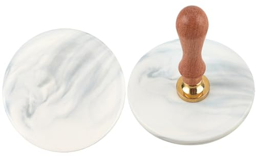 craspire Tampon de Cire Gris Rond en Céramique Résistant à la Chaleur Facile à Démouler Support Absorbant et Antiadhésif pour Lettres Documents Boissons sous Verres Décoration Artisanale Cadeau