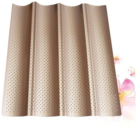 SAFIGLE Plaque de Cuisson Baguette Antiadhésive avec Moule Français Perforé Résistant Chaleur Plateau Cuisson Doré pour Four Maison