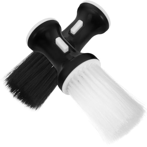 Friseurbürste Nackenstaubwedel 2 Stück Weiß Kunststoff Faser