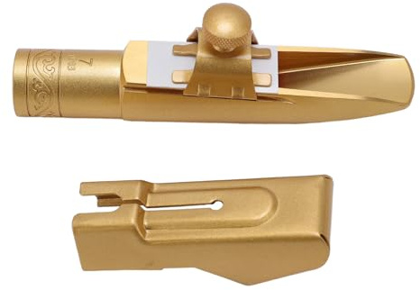TIKATARER Kit de Boquillas para Saxofón Tenor Bb, Boquilla de Saxofón de Latón con Tapa, Repuesto de Boquilla para, Ideal para Practicar