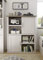 Luca Highboard, Weiß, Anrichte, Sideboard, Landhausstil, Breite 106 cm, Trüffel