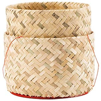 HS Bambuskorb für Klebreis Ø13cm zum Dampfgaren von Reis- traditioneller Reisdämpfer