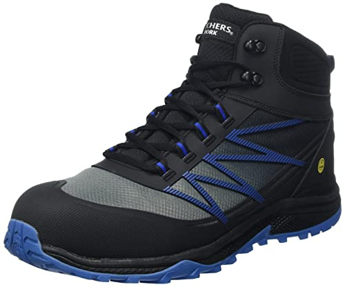 Skechers Mens Puxal Firmle ESD Composite Safey Toe Construction Shoe, Black Blue, 11 UK