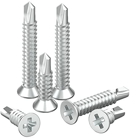 Self Tapping Screws 4.8x25 mm Stainless steel Self Drilling Screws for Metal Sheets Roofing Windows Screws 50Pcs