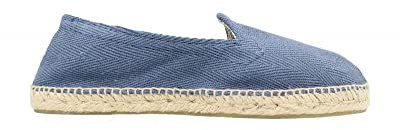 ALPARGATUS Espadrillas in tela di spiga fatte a mano in Spagna, Blu jeans, 48 EU