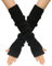 EQLEF Winter Arm Warmers, Armstulpen Gestrickt, Armstulpen Damen Winter Warm Armwärmer Handstulpen Damen Winter Stulpen Arm Lange Handschuhe Ohne Finger für Den Winter (Schwarz)