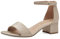 Tamaris Damen Sandalen mit Absatz Vegan Blockabsatz; LIGHT GOLD COMBINED/metallic; 38