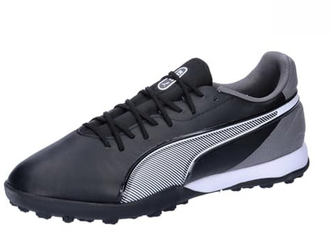 PUMA Unisex King Match TT Soccer Shoe, Black White-Cool Dark Gray, 42 EU