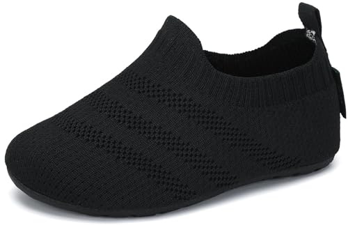 SAGUARO Chaussons Enfant Pantoufle Garçons Filles Chaussons Maison d'intérieur Extérieur Antidérapante Chaussures Chaussettes, Gris Plomb, 32/33 EU