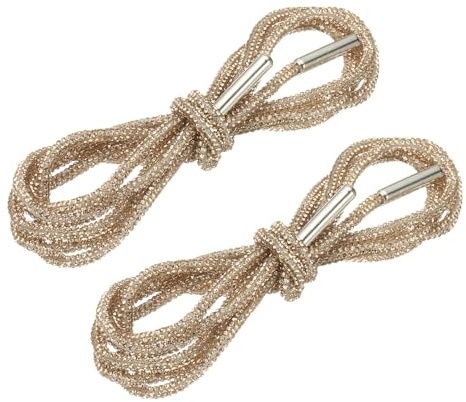 PATIKIL Rhinestone Shoe Laces, 2 Pcs Crystal Bling Glittered Shoe Laces Shoelaces Rope Hoodie String Replacement Drawstring Cords for Sneakers Sweatpants Bags Accessories, Champagne