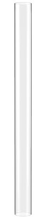 GARDENFLARE Tube en Verre – Pièce de Rechange sans Fond pour Colonne de feu, Torche à pellets, Chauffage d’extérieur – Verre résistant à la Chaleur pour terrasse et Parasol Chauffant (112 CM)