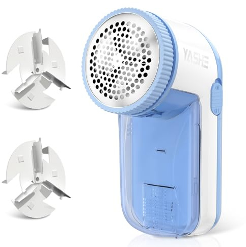 YASHE Quitapelusas Eléctrico, Portátil Quita Pelusas Ropa para Ropa, Muebles y Mantas, Incluye 2 Cuchillas Adicionales