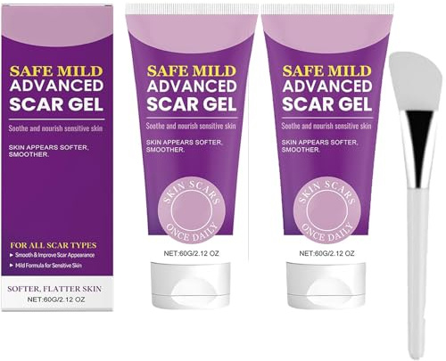 Gel avanzado para cicatrices, hidratación profunda, fórmula suave y no grasa, loción para el cuidado facial, hidratante facial, ideal para mujeres, madres, esposas, novias, hermanas, viajes (2pcs)