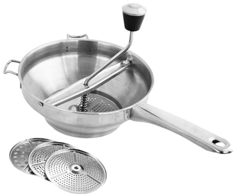 Moulin alimentaire pour sauce tomate, broyeur de purée de pommes de terre, presse-tomate Ricer à pommes de terre en acier inoxydable avec poignée | Machine à sauce, broyage