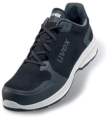 Uvex 1 Sport - Chaussures de Travail pour Hommes S3 SRC ESD - Baskets Légères de Sécurité avec Embout - Velours - Noir