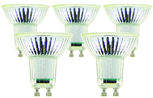 Pack de 5 Spot LED GU10 - Éclairage Angle 36° - Ampoule LED GU10 4,8W Équivalent 50W - Lumière Blanche Chaude - Xanlite