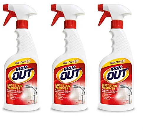 Iron Out Rust Stain Remover Spray Gel, 16 Fl. Oz. Bottle 3-Pack