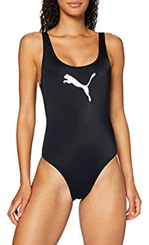 PUMA Damen Swimsuit Badebekleidung, Schwarz, S EU