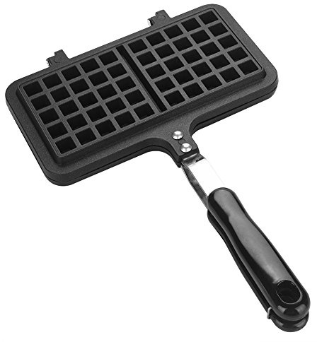 Piastra per waffle antiaderente 33,5 x 21,5 cm, piastra per waffle in ferro da cucina, stampo da cucina per waffle a doppia testa da cucina Kuuleyn per mini teglia per waffle facile da pulire per waff