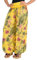 Malito - Damen Haremshose floraler Blumen Print - atmungsaktive Pumphose - dünne Freizeit Strandhose - hautfreundliche Aladinhose 8939 (gelb)