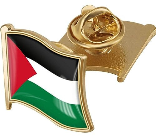 Lpitoy Palestina flaggan nålmärke nationell landsflagga knapp pin gratis palestina nationella emaljstift för män kvinnor