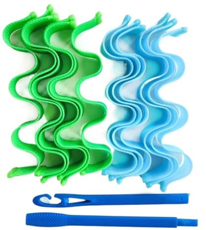 Rulos Para El Pelo Rizador de pelo sin calor, 12 Uds., rodillos for el cabello sin calor, rizos suaves, varillas rizadoras, varillas for permanente, formadores de ondas, herramientas de peinado Rulos