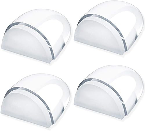 Hantoc 4 Pack Clear Door Stopper, Rubber Doorstops Self Adhesive Fit Most Door