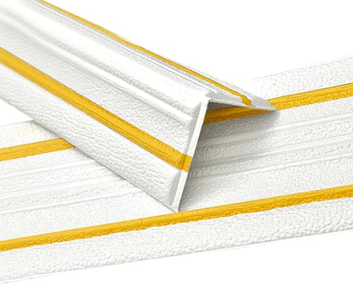 Mjuk sockellist självhäftande, dekorlist väggtrim, golvlister, väggtak, golvlister, fönsterlister, böjvinkel, hörnlist, slutlister för dörrkarmsdekoration (vit med guld)