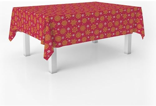 ECOMMERC3 | Mantel Navidad Hule Mesa Rectangular Tamaño 100x140 cm Estilo, Durabilidad y Fácil Limpieza para tu Mesa - Mantel Hule navideño Antimanchas e Impermeable