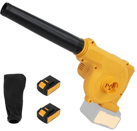 Soplador de hojas inalámbrico, Soplador de hojas con bolsa, Soplador de hojas y aspirador inalámbrico de 21v con batería y cargador, Soplador de hojas compacto con batería para césped, la