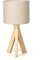 RLCLUTW Nachttischlampen aus Holz – Vintage Tischlampen mit Leinen-Lampenschirm, E27 Fassung, Stativ Design, ideal für Schlafzimmer & Wohnzimmer, Deko & Geschenkidee für Zuhause