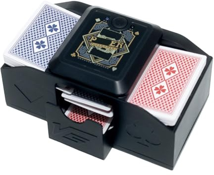 Bomefoi Elektrisk kortblandare, elektrisk poker shuffler, låg ljudnivå, kortblandare, elektrisk pokerblandare, effektivt spelverktyg