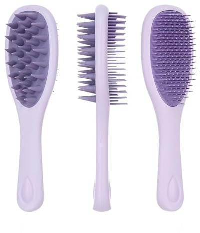 KINTEGOOD Long Handle Hair Silicone Scalp Massage Brush, 2-in-1 Double-Sided Hair Comb Shampoo Brush