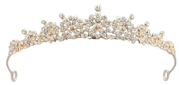 FUGLUS Corona di Cristallo Nuziale, Strass Matrimonio Compleanno Diadema, Elegante Accessorio Per Matrimoni, Feste e Compleanni Corona Principessa Bambina
