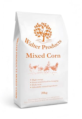 Walter Products Mixed Corn 20kg - Appetising Chicken Feed Mix, Bird Food with Wheat & Maize, Essential Carbs & Omega Oils, Ideal Chicken Treats for Hens