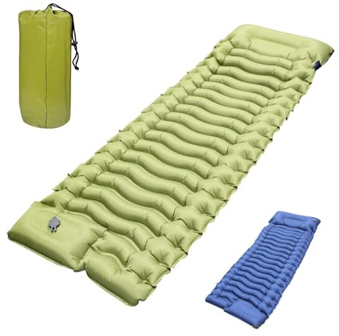 Crynvor Colchón Hinchable Inflable Individual, Cama Inchable Autohinchable, Colchoneta Autoinflable Camping, Esterilla de Aire para Dormir, Colchão Campismo, Estrecho Cochao Inflável para Acampar