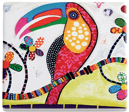 Maxwell & Williams DU0021 Smile Style Tango - Sottobicchiere in Ceramica con ripiano in Ceramica e Sughero, 9,5 cm