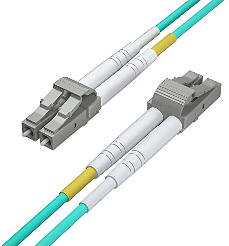 H!Fiber.com OM3 LC zu LC Duplex Glasfaserkabel, Patchkabel, Multimode Jumper, 20-meter(65.6ft)