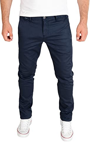 PITTMAN Andrew - Herren Hose - Chino Cargo Jogger Für Männer - Baumwoll Herrenhosen, Blau (Maritime Blue 193831), W38/L30