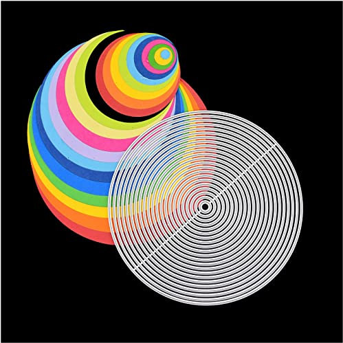 Large Nest of 22 Thin Circle Metal Cutting Dies, Card Making, Scrap Booking, Photo Albums, Stencils, Paper Crafts H8