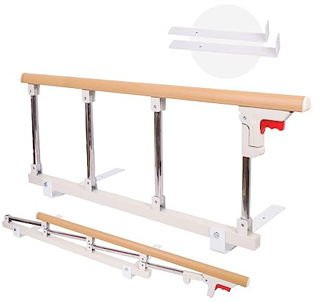 lefeke Bed Rails for Elderly Adults Safety, Folding Bedside Assist Rail Handle, Adjustable Bed Cane for Seniors Fit Full Twin King Queen Size, Fall Prevention Safety Bed Guard Rail