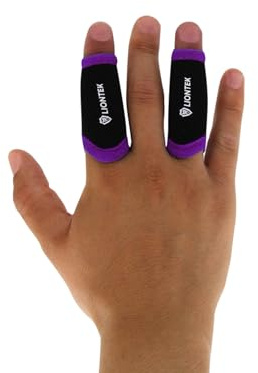 LIONTEK Single Finger Sleeve Pair - Sports Compression Finger Sleeve for BJJ, MMA, Basketball, Weight Lifting, and More (Medium)