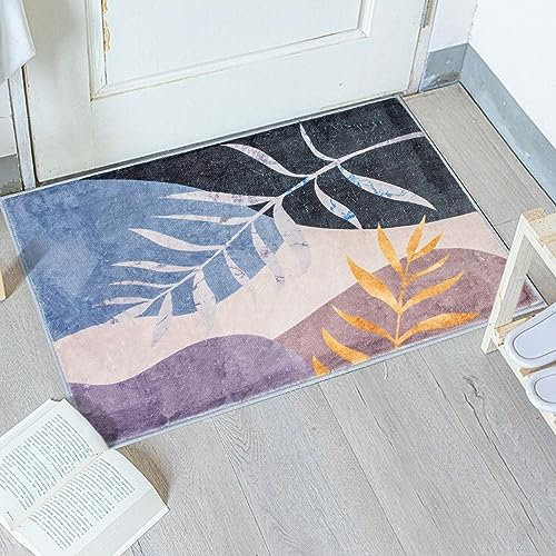 BESCH Alfombra 40x60cm con Base Antideslizante Pelo Corto Multiusos - Diseño Moderno Lavable para Cocina, Baño, Entrada y Salón