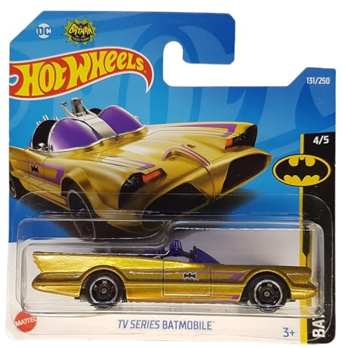 Hot Wheels - Serie TV Batmobile - Batman 4/5 - HCW61 - Short Card - DC - Oro - Mattel 2022