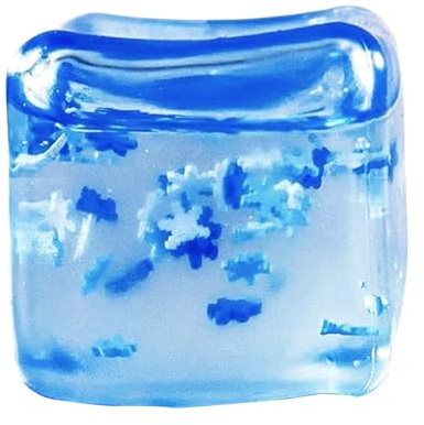 Cube Balle Stress, Ice Block Balle Anti-Stress Jouet, Cube Anti Stress, Glaçon Fidget Toys, Anti Stress Cube Transparent Bloque De Glace, Toys Compressés