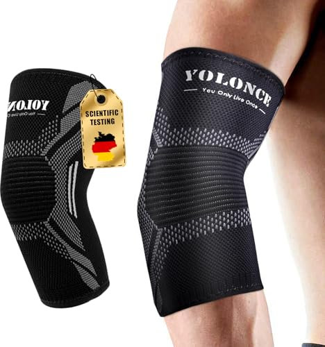 Tutore Epicondilite Gomito, Gomitiere Palestra, Gomitiera per Epicondilite, Tutore Gomito per la Protezione Durante lo Sport Uomo-Donna, Adatto per Tennis, Golf, Fitness, Tutti i Tipi di Sport (L)