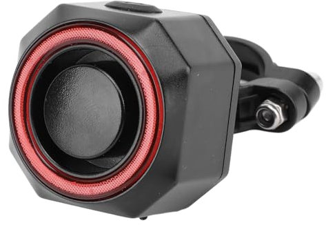 ASHATA Cykellarm Trådlös Vibrationsrörelsesensor Motorcykellarm med Fjärrkontroll, Stöldskyddslarm Vibrationsrörelsesensor Varningslampa för Elcykelmotorcykel