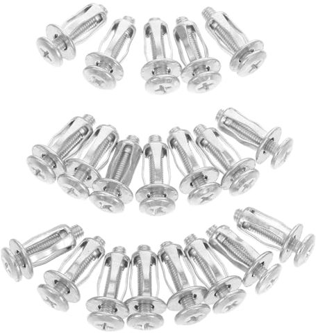 iplusmile 20pezzi Fissaggi in Metallo Per Cartongesso Bulloni Di Espansione Extra Corti Per Fissaggio Parete Cava Kit Di Riparazione Per Porte e Decorazioni